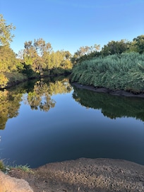 Calm river on a warm Napa day at Riverpointe
