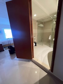 Step into bathroom