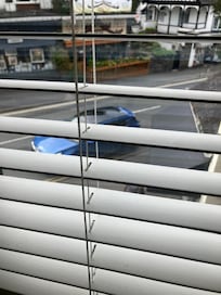 Cars below bedrooms were loud.