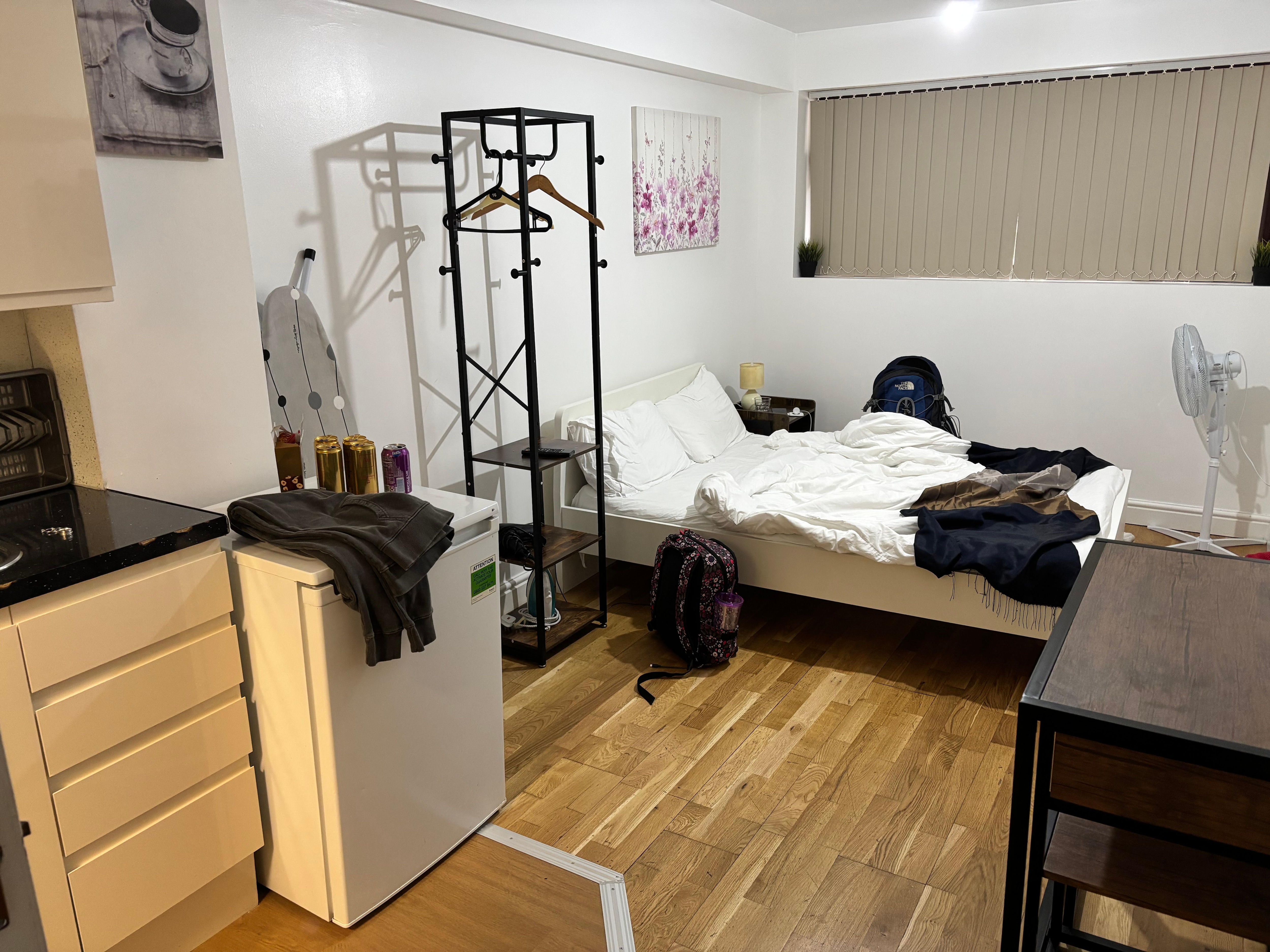 Far cry from the bright airy room pictured 