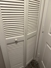 Door was bent and did not shut.