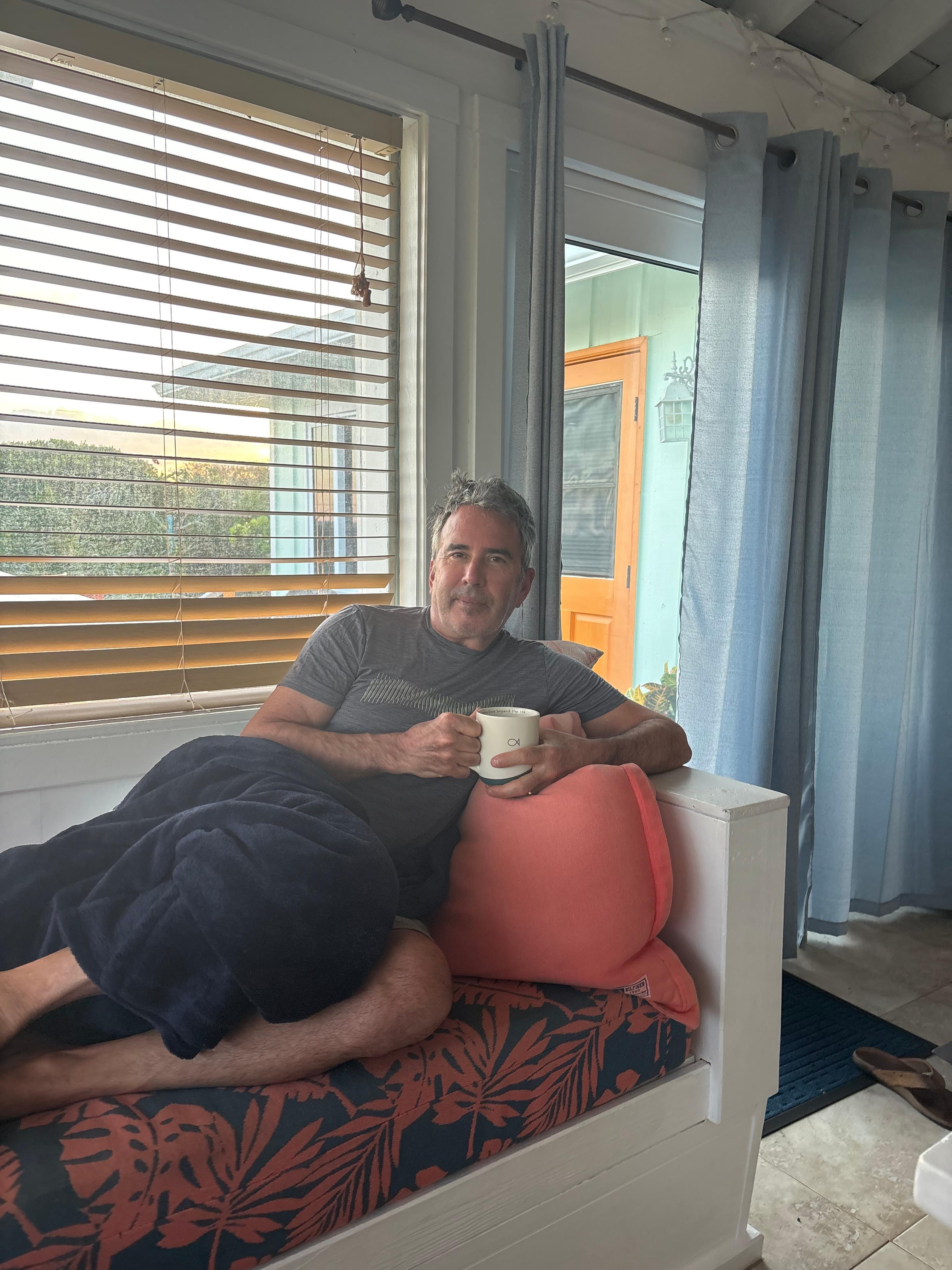 Cozy nook for morning coffee 