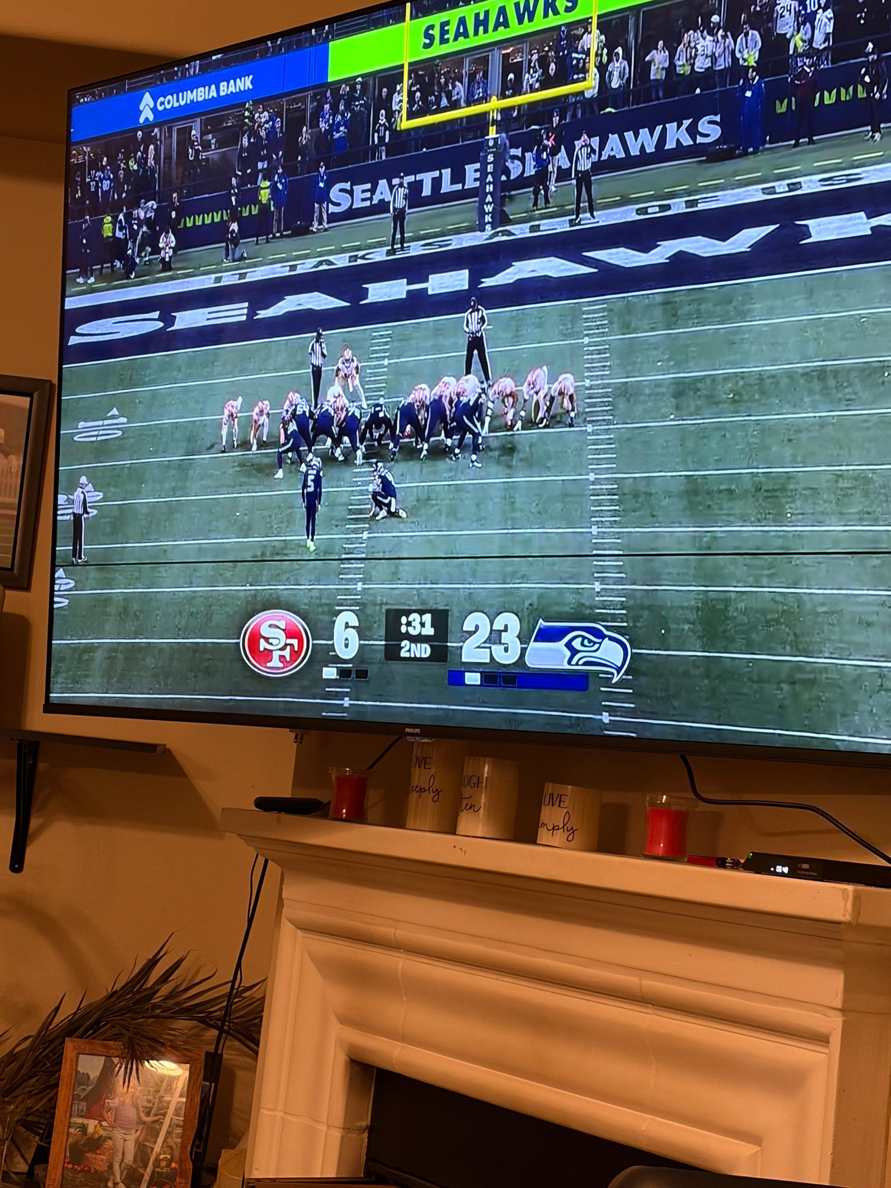 Enjoying the game with family 