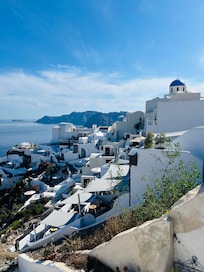 Blue dome and the hillside