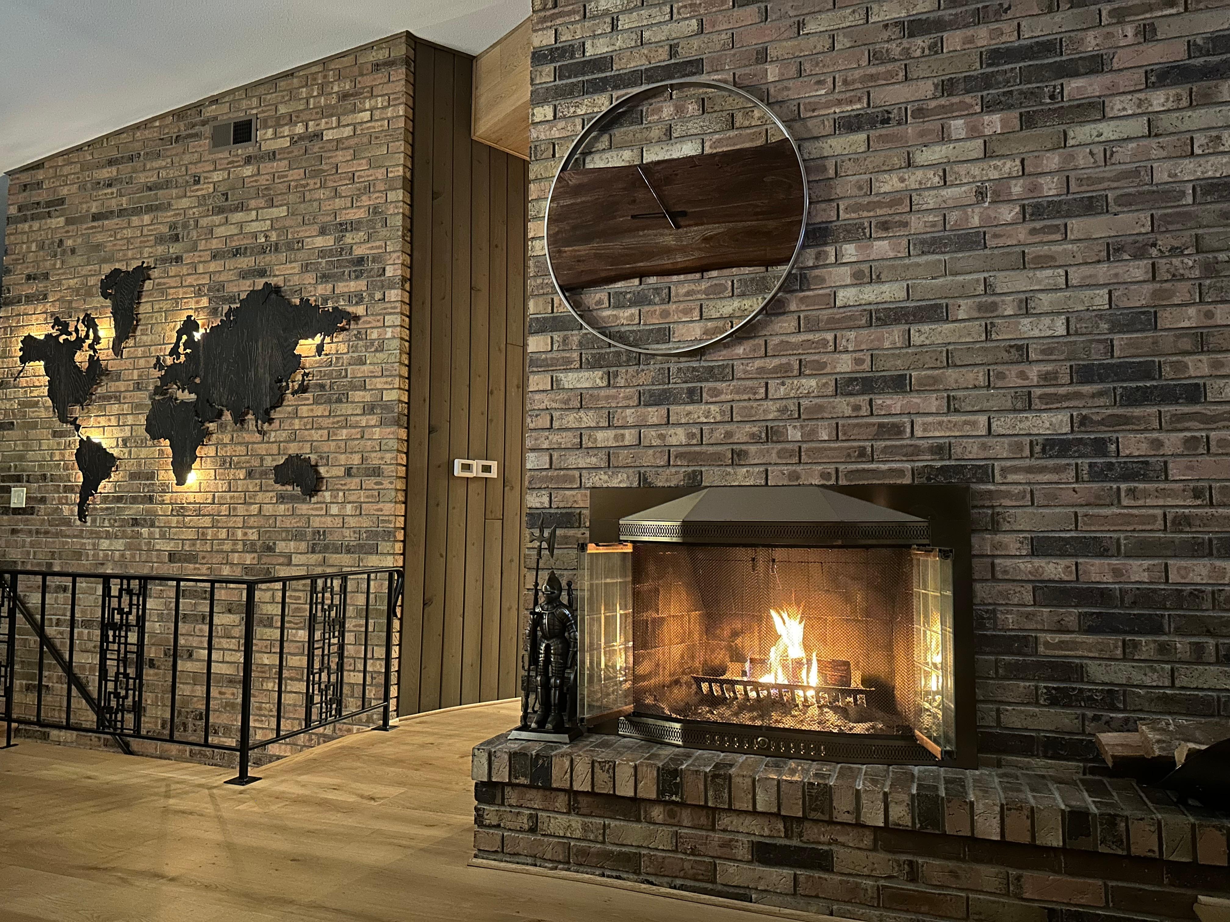 Enjoyed cocktails by the fire