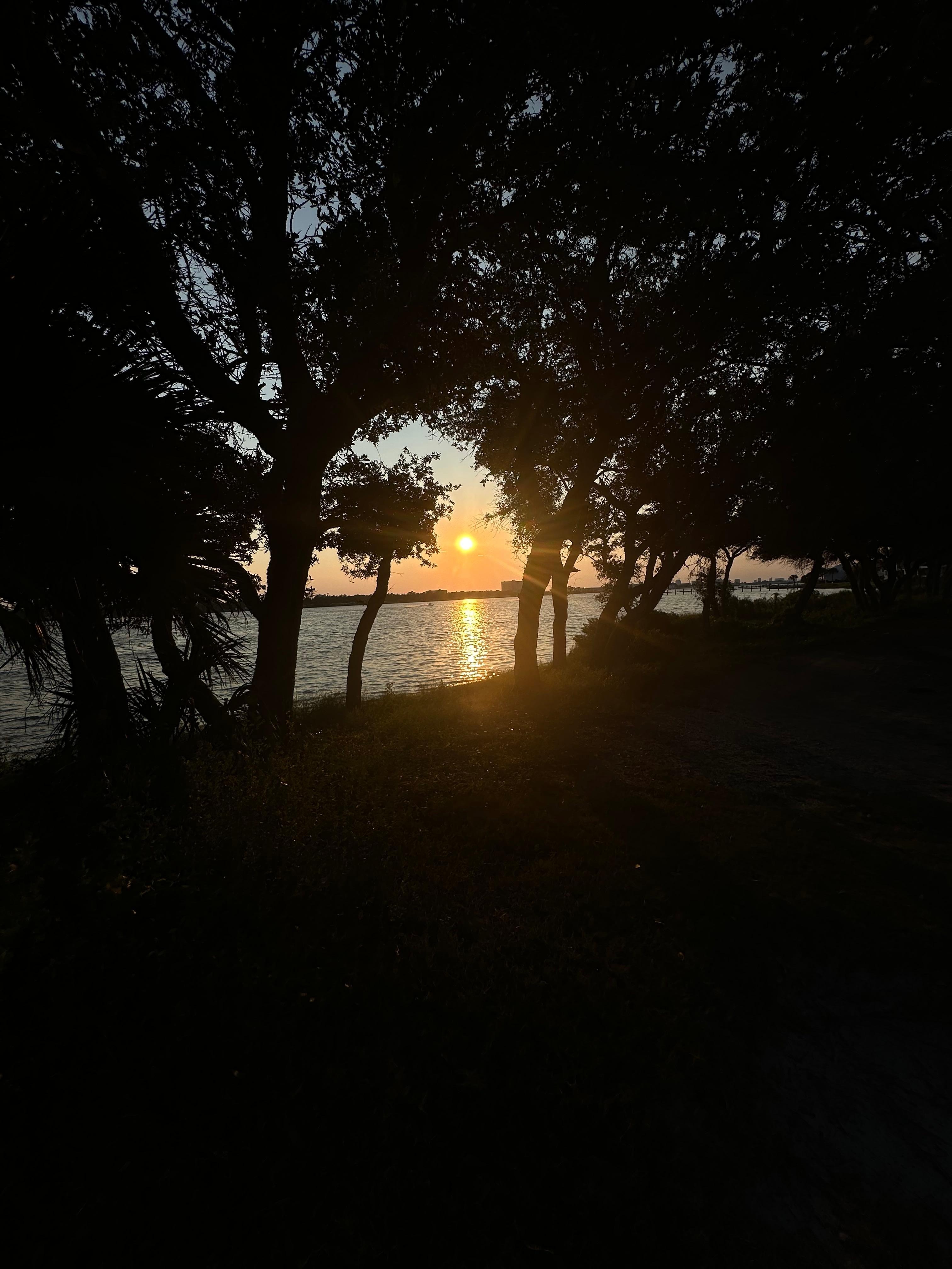 Sunset from the golf course 