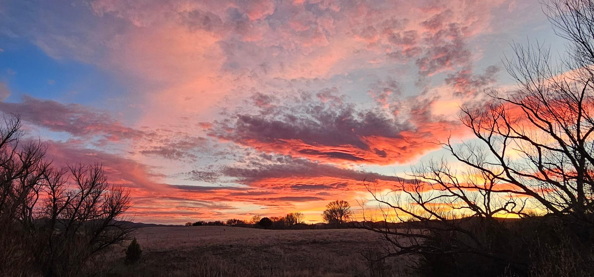 Sunset from the back porch