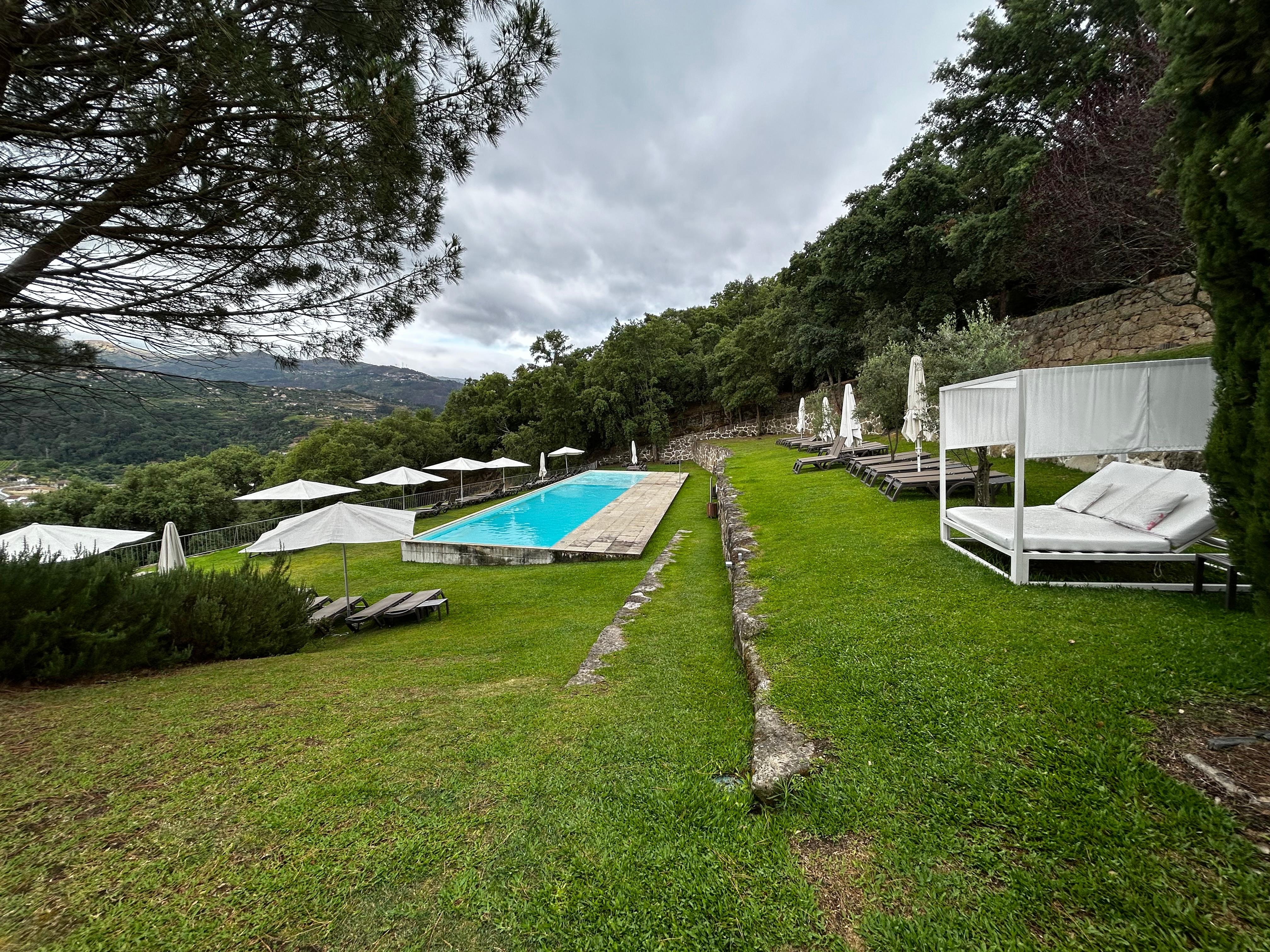 Outside pool area