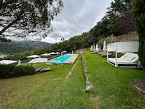 Outside pool area