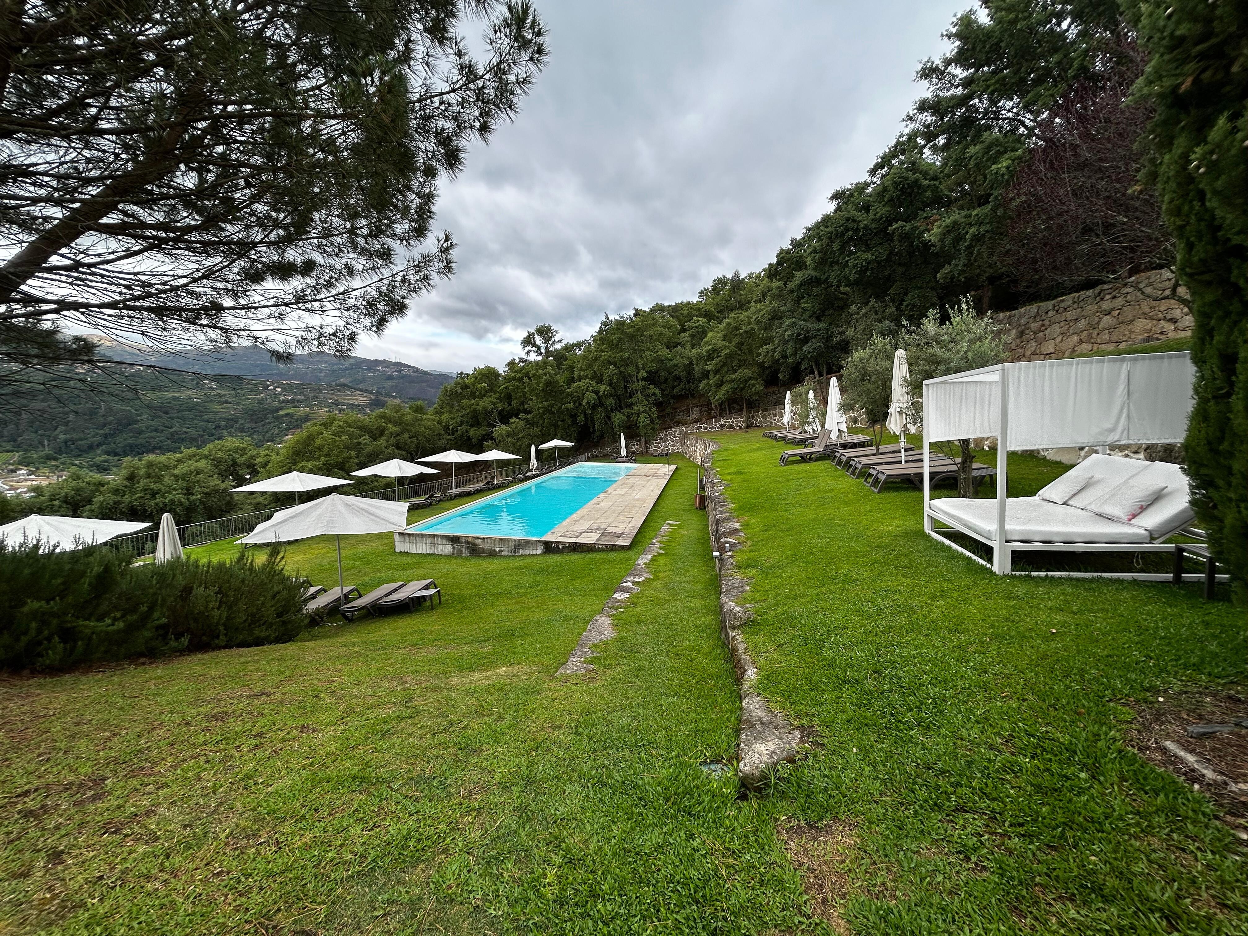 Outside pool area