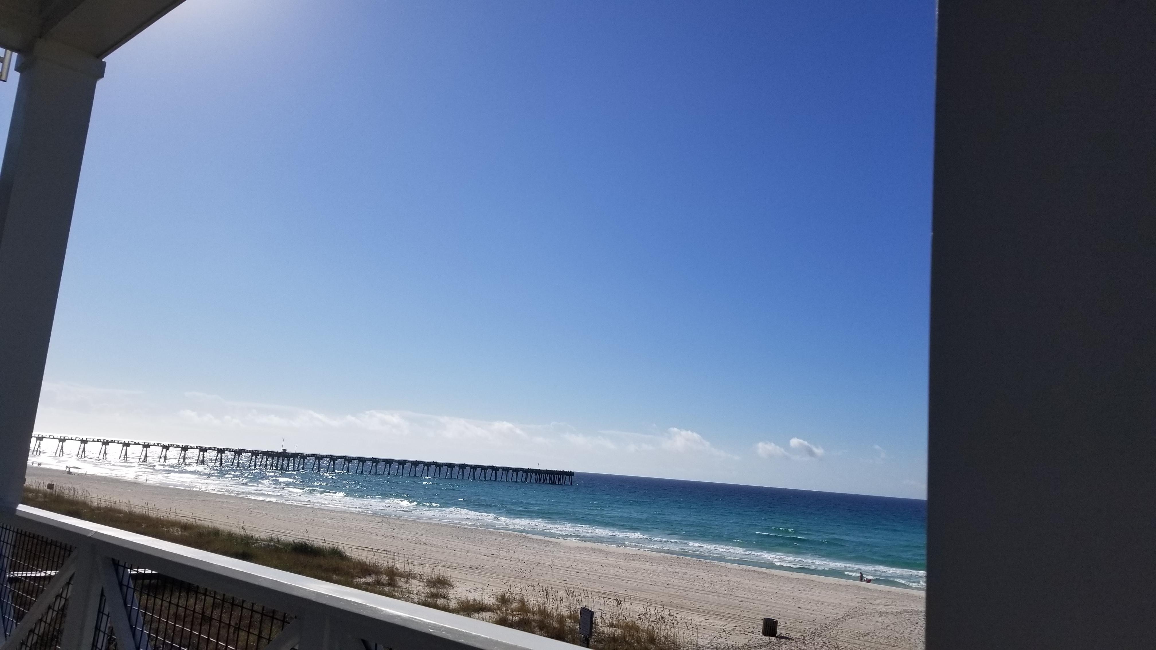 A few hundred yards to the fishing pier