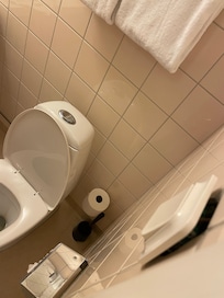 Lysknapp på toaletten.