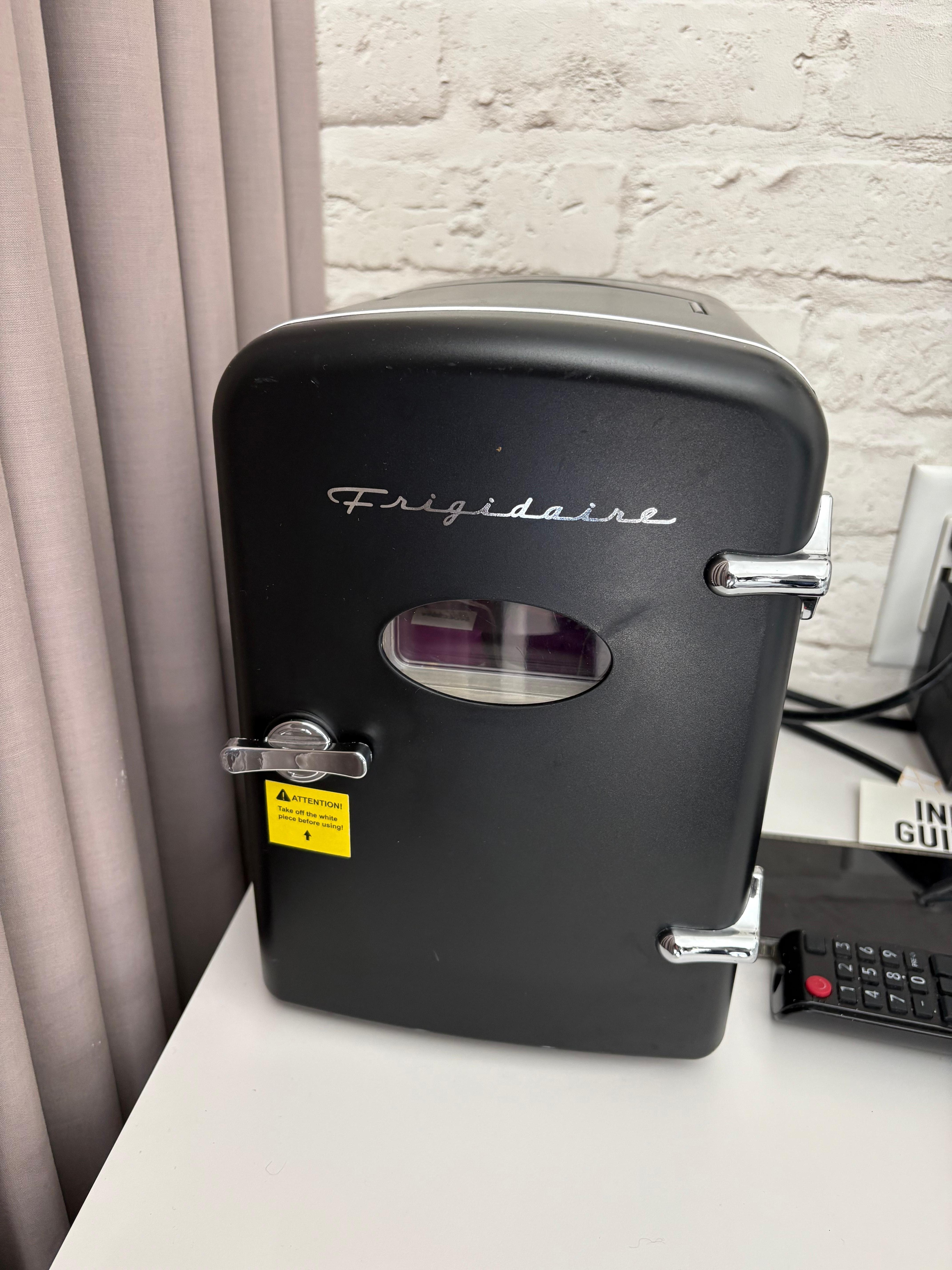 Small cute refrigerator available by request at this “no frills” but very unique Pet Friendly Hotel