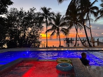 Sunset at the spa and pool!!