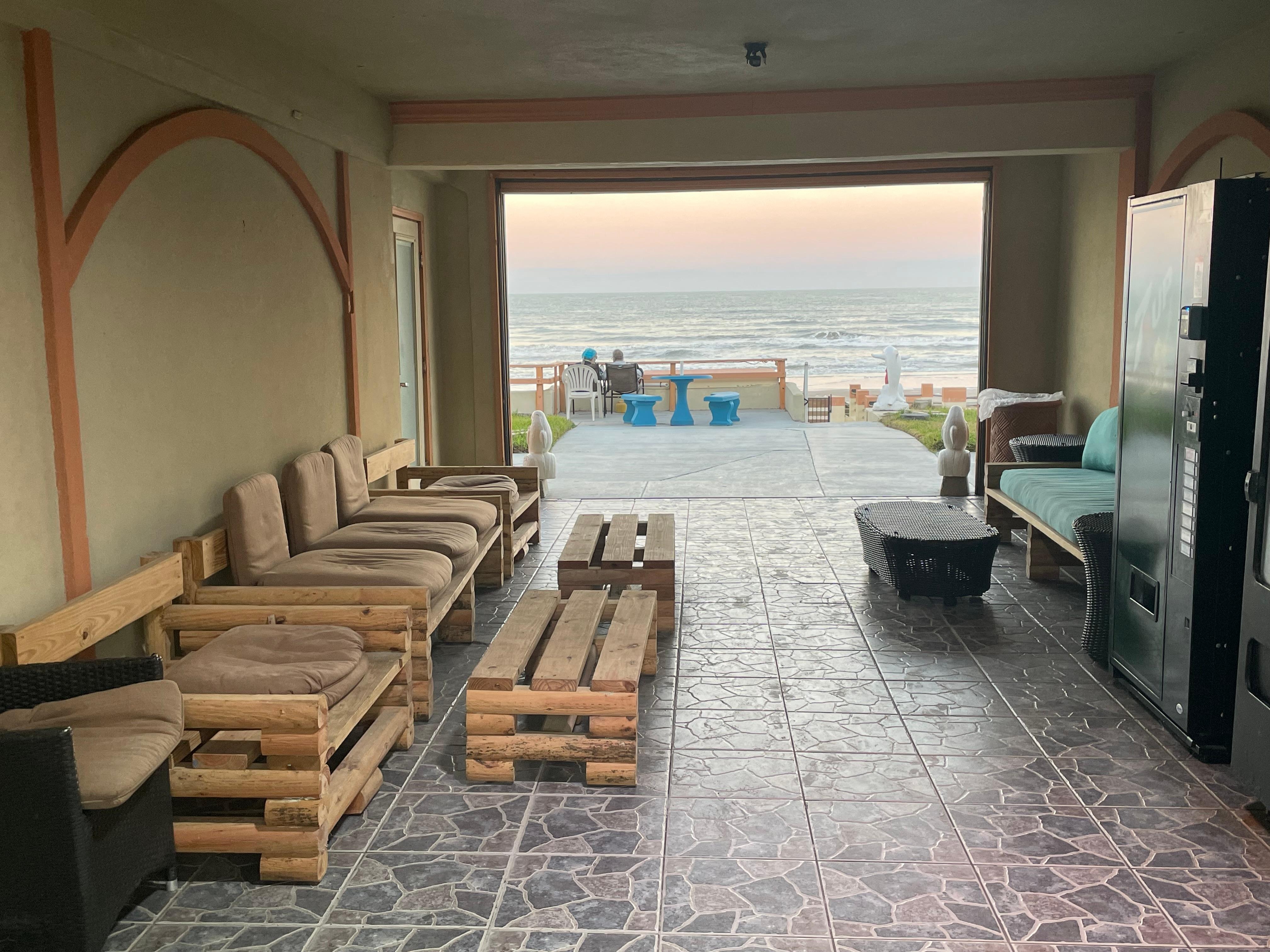 Nice access to the pool and lounging area and ultimately the beach.