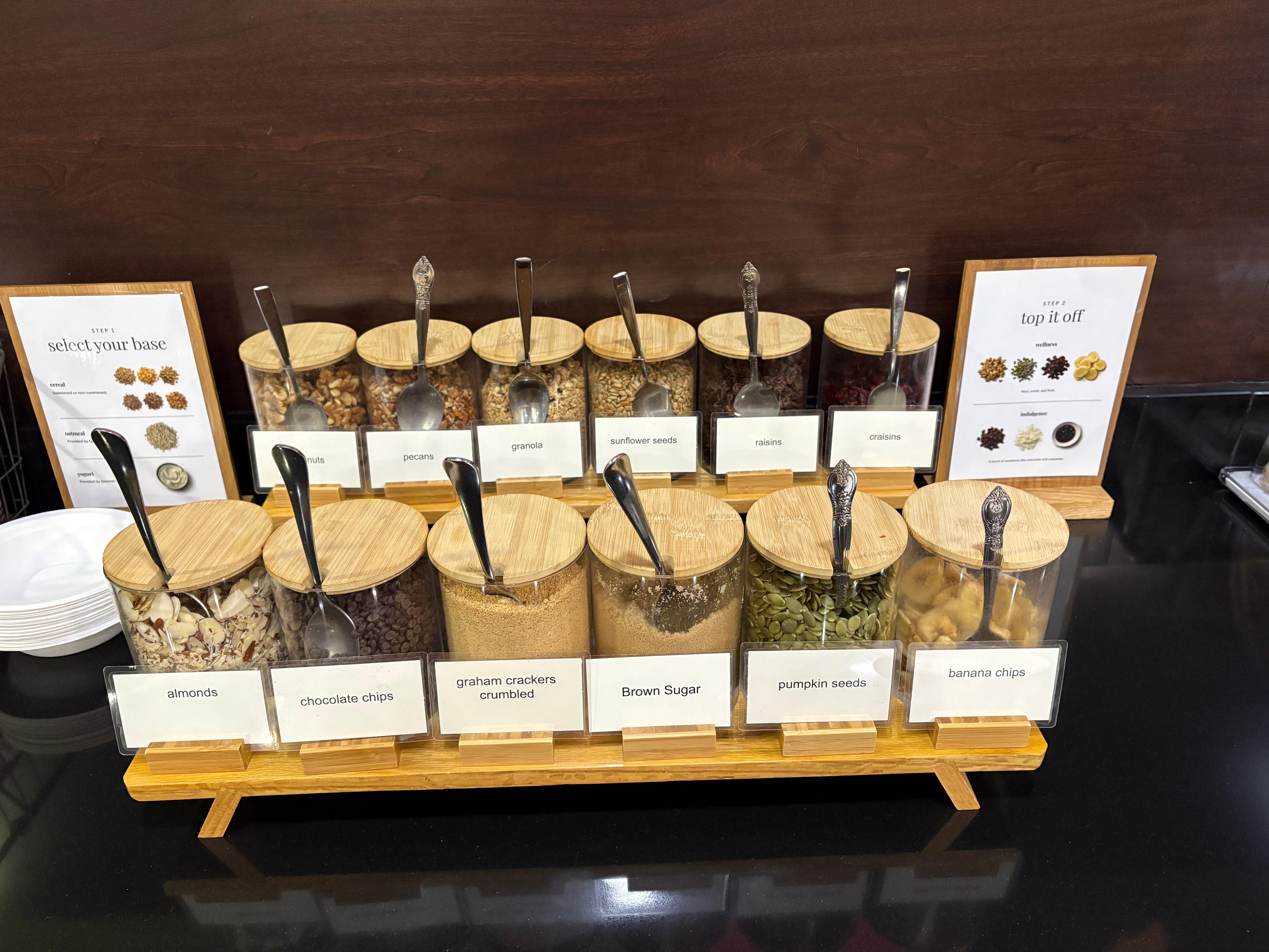 Lots of tasty breakfast options