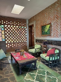 Area outside our rooms, they served us breakfast here!