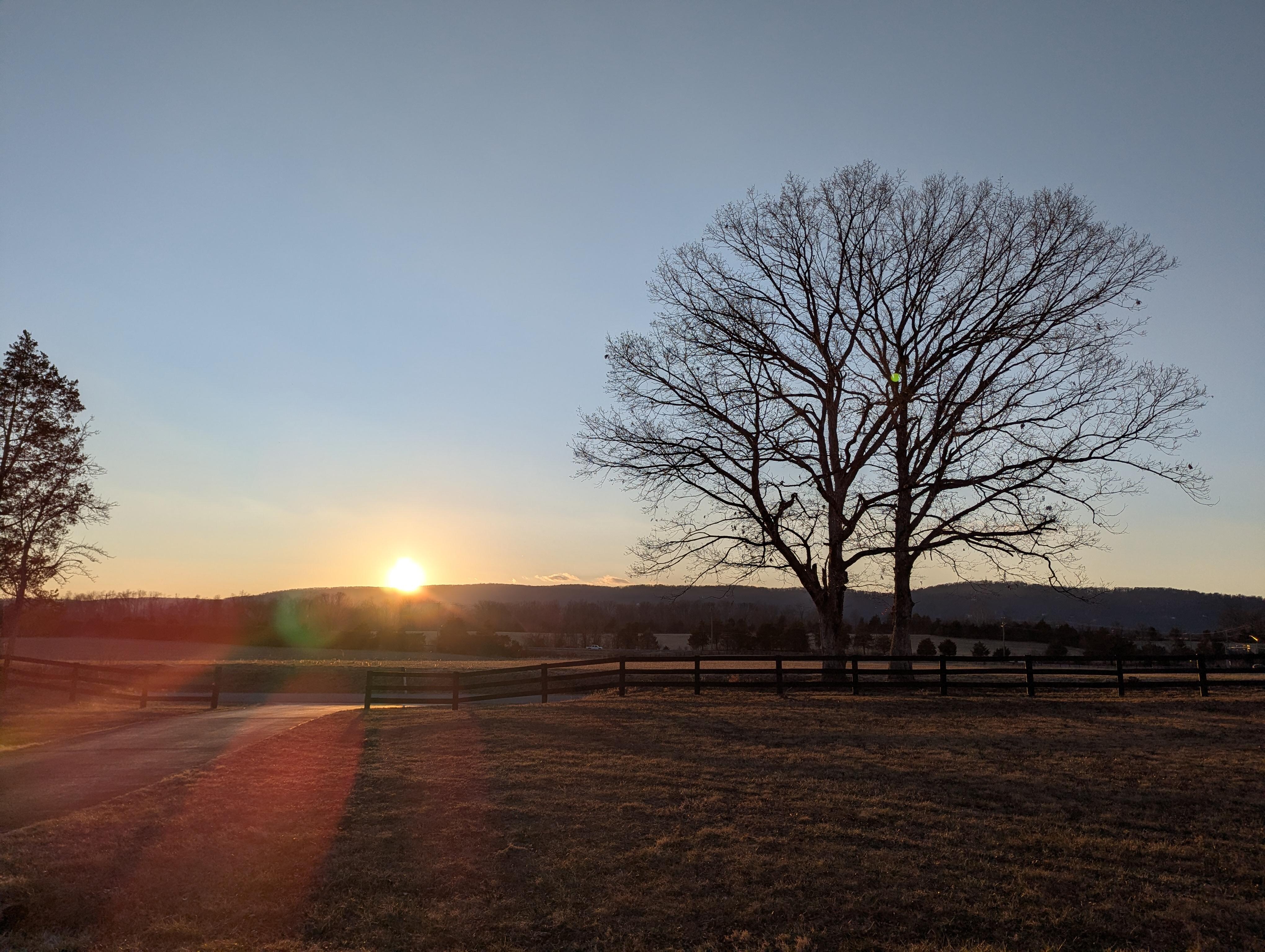 The beautiful view from the front porch.