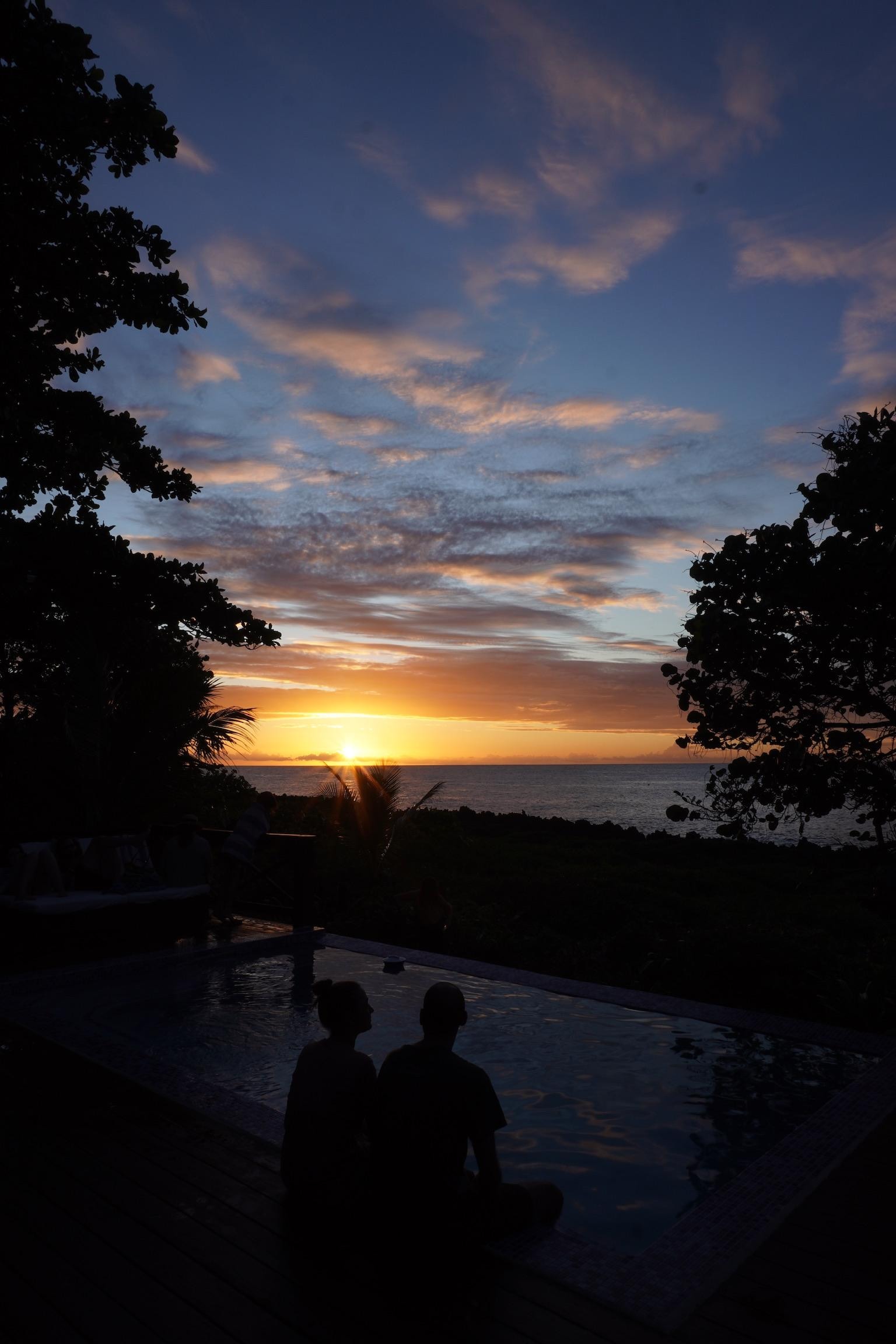 Beautiful sunsets from pool area