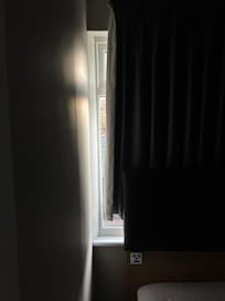 Curtains to short and doesn’t cover window