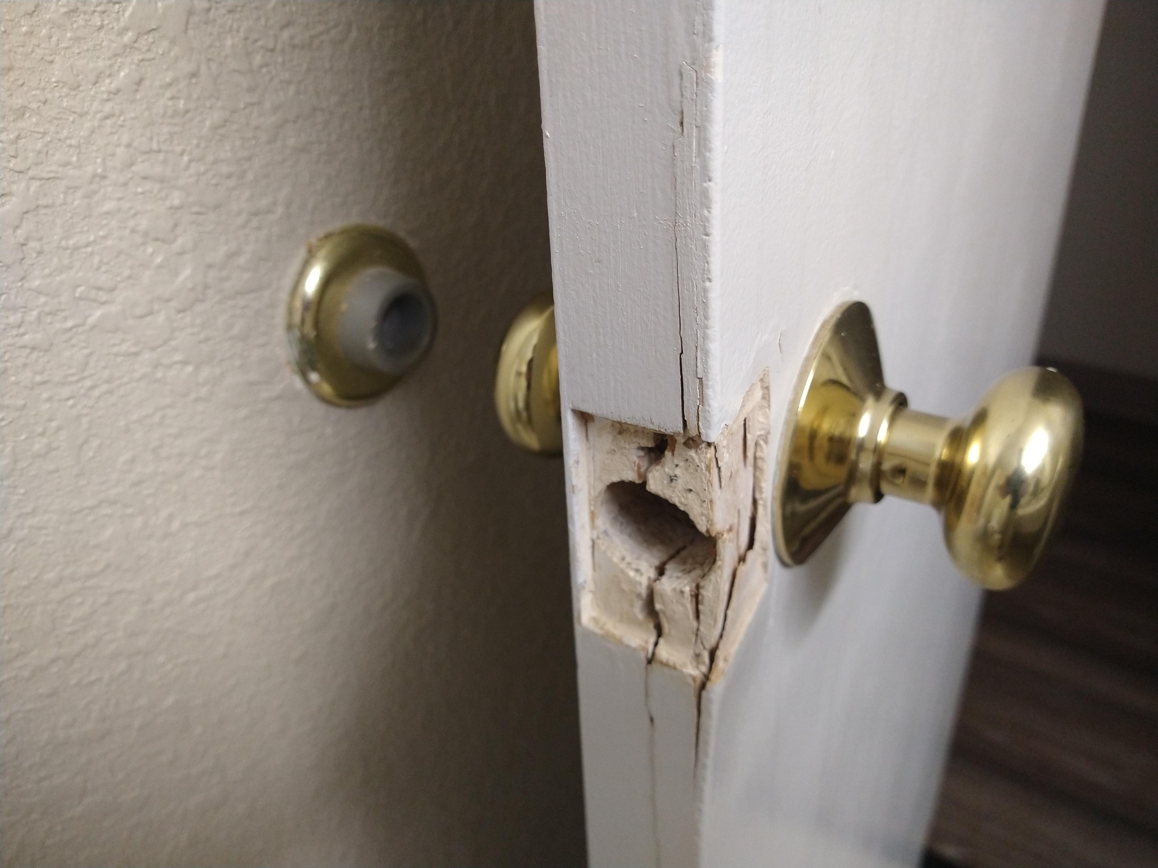 Bathroom door.