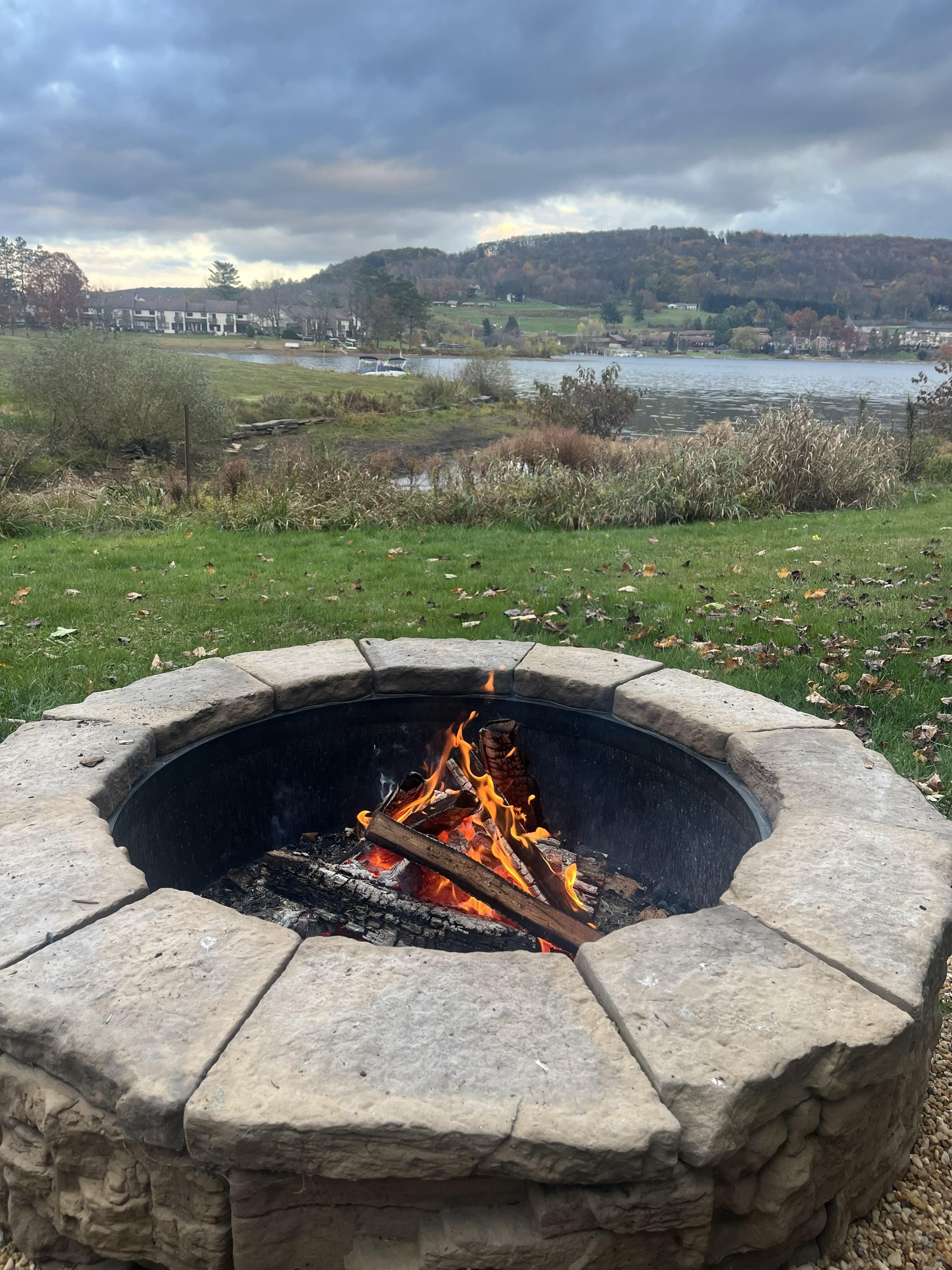Made mountain pies and smores in the fire pit!