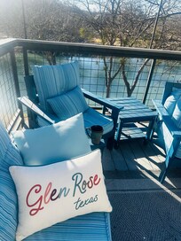 Upstairs back deck is the Perfect place to enjoy your morning coffee.