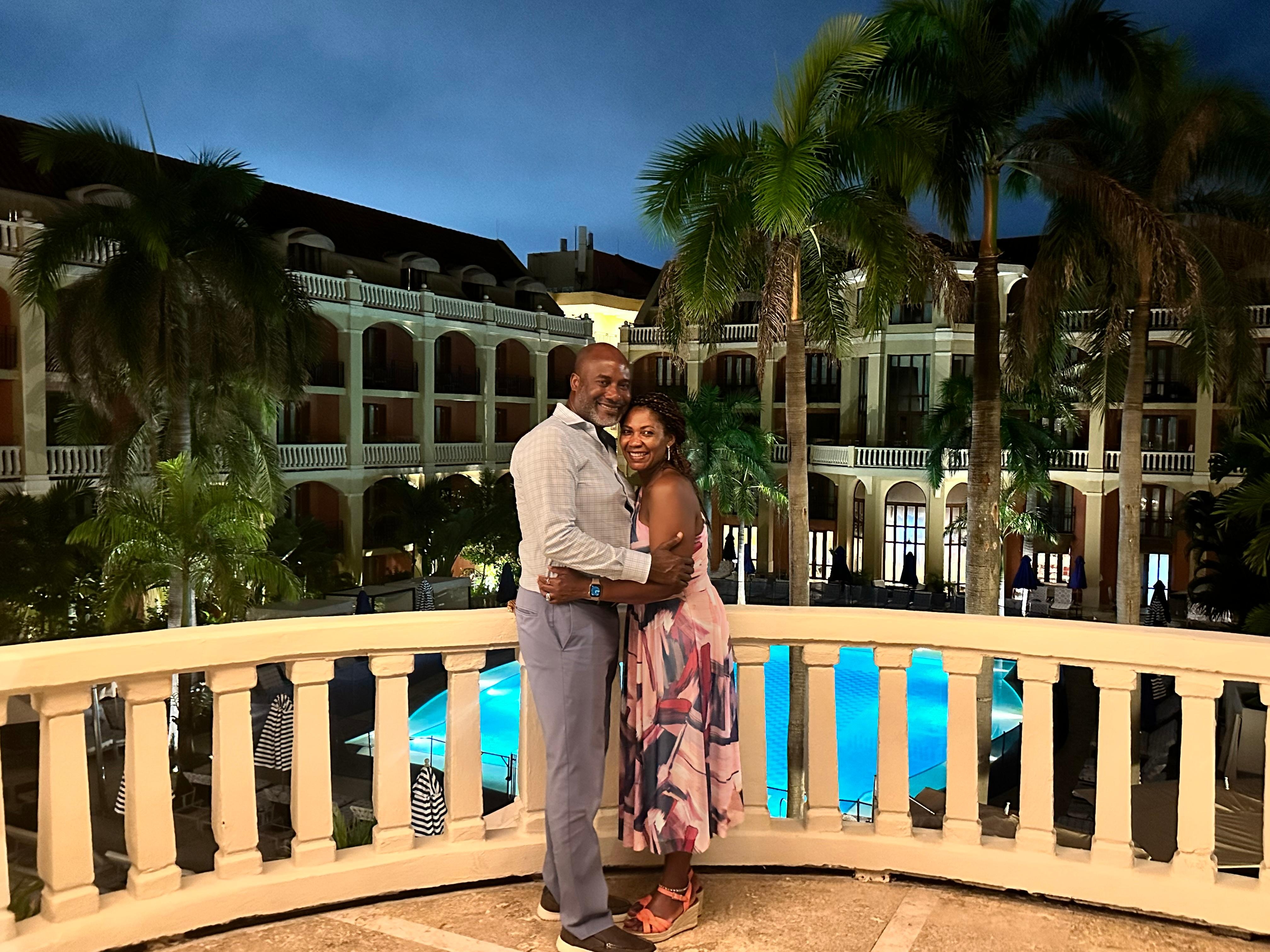 The rooftop overlooking the pool
