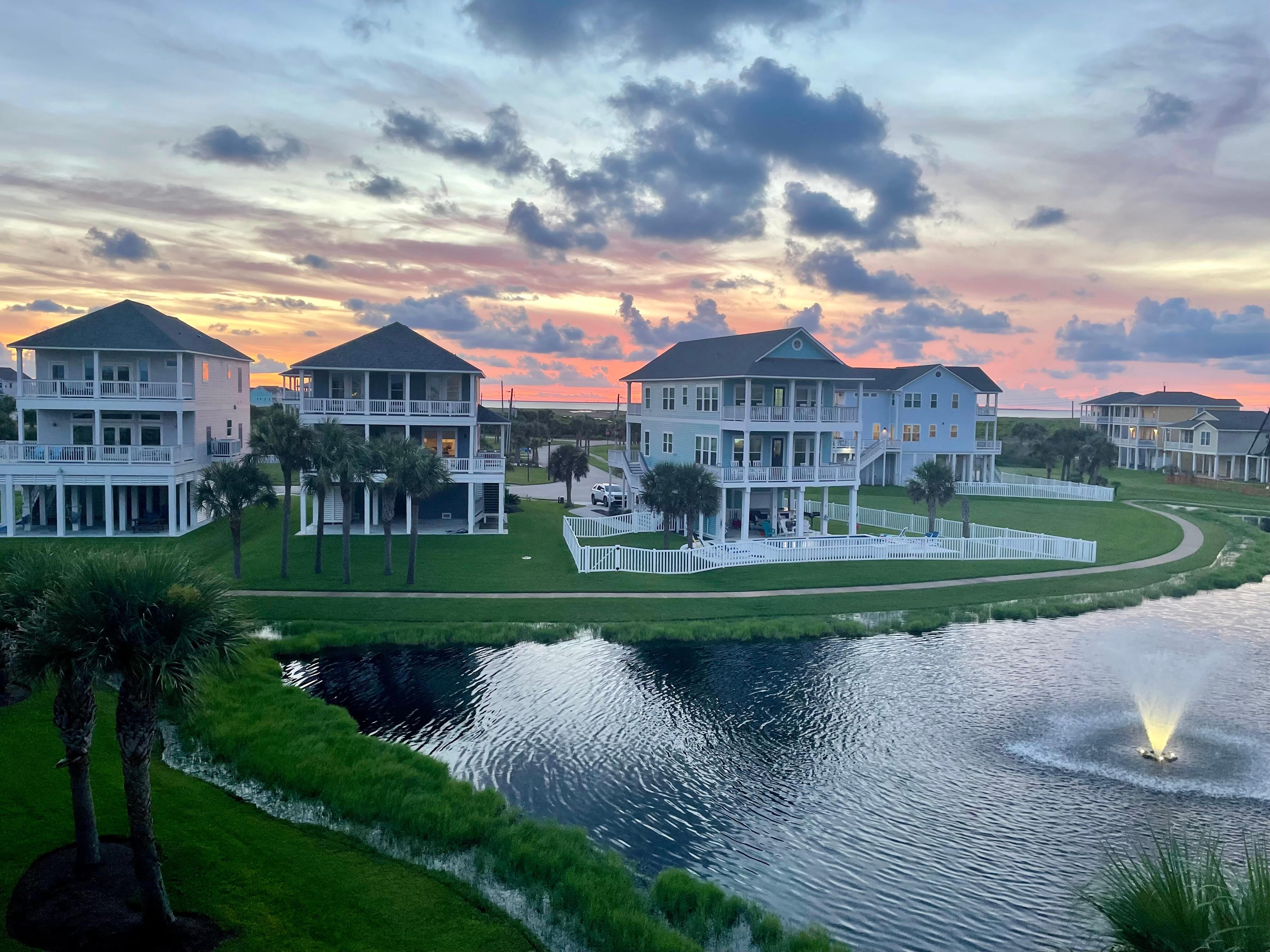 Sunset from the deck. 