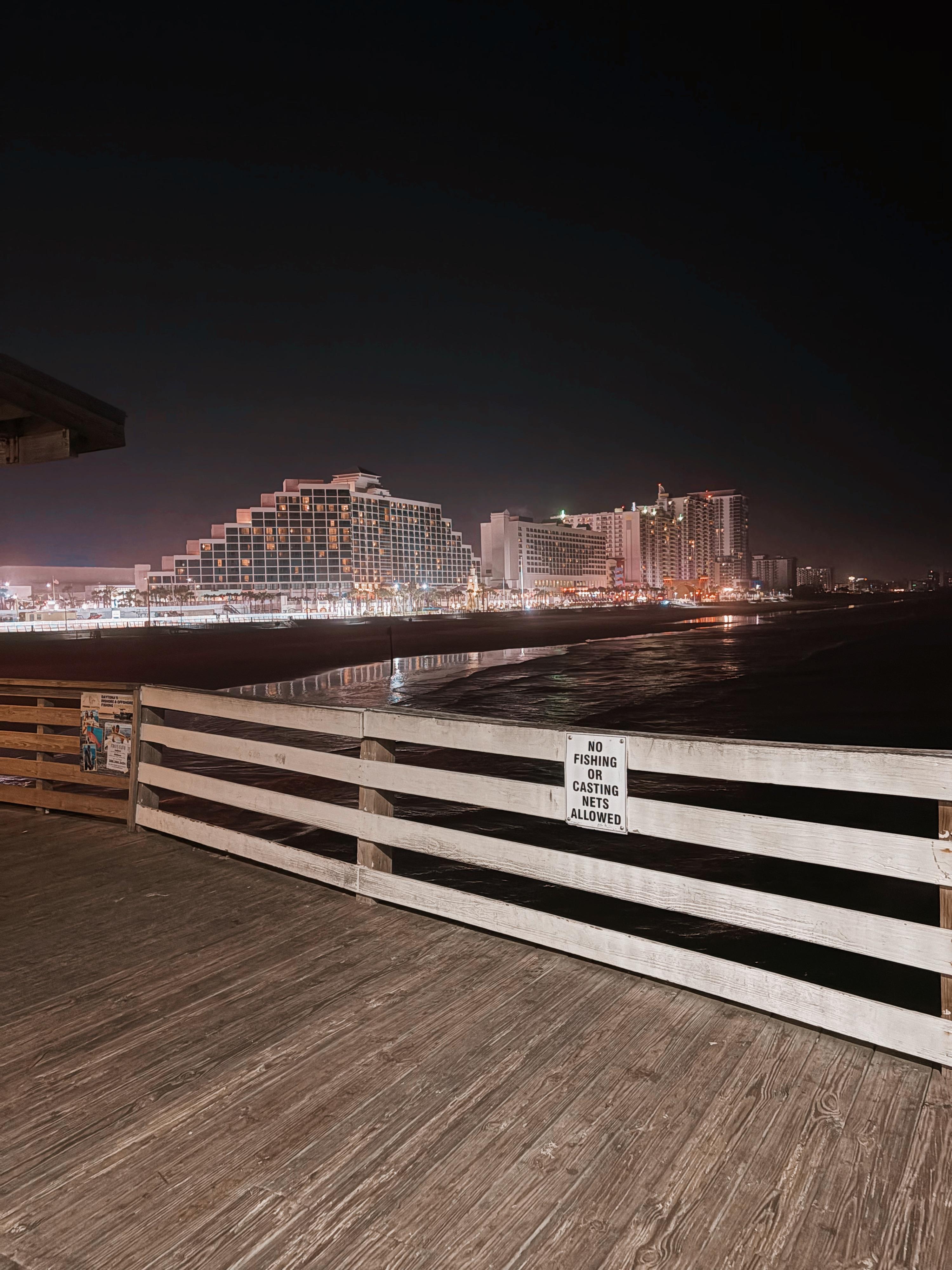 The hilton resort at night