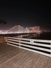 The hilton resort at night