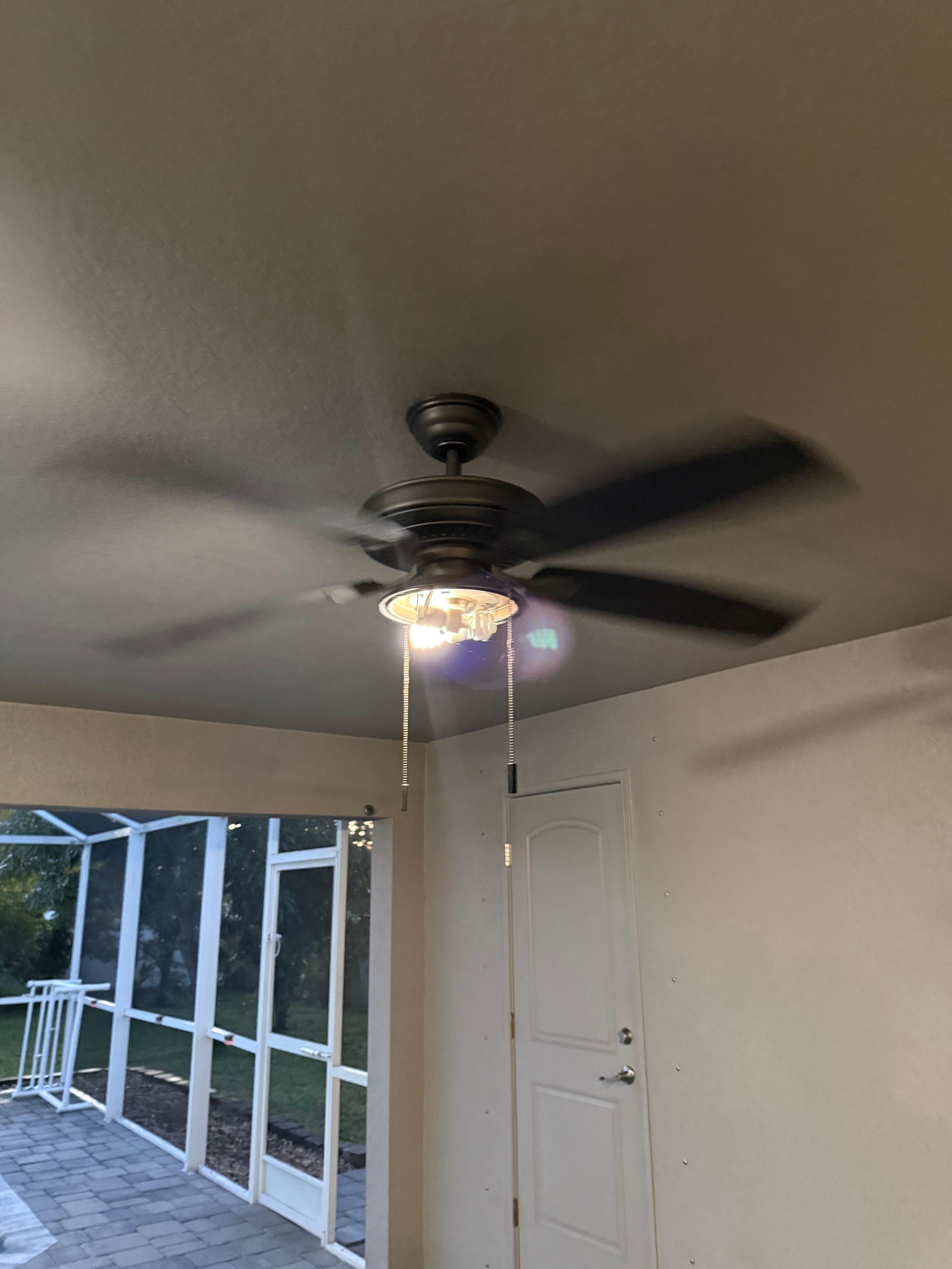 Broken fan & light fixture 