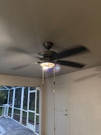 Broken fan & light fixture