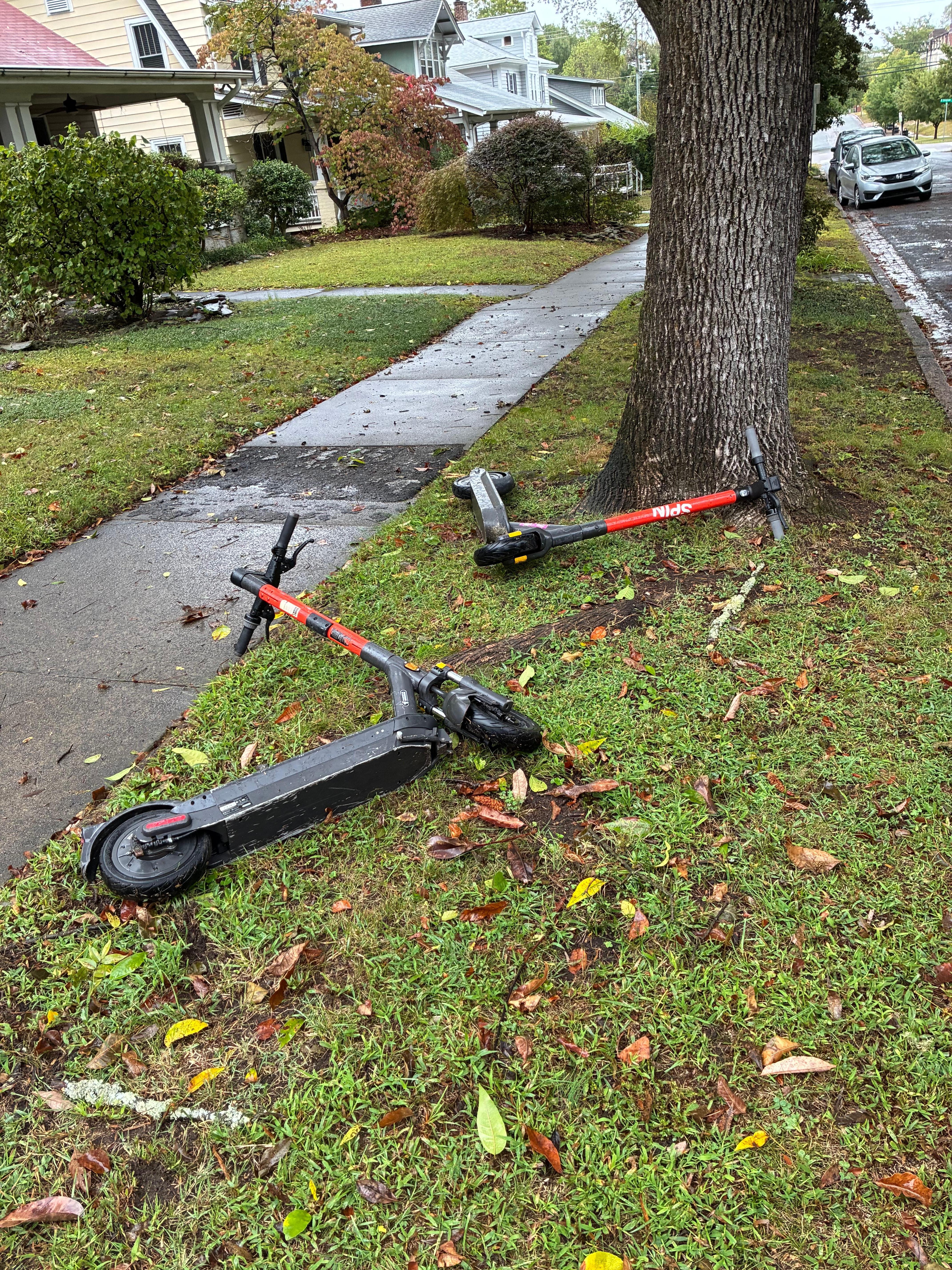 Electric scooters available closely