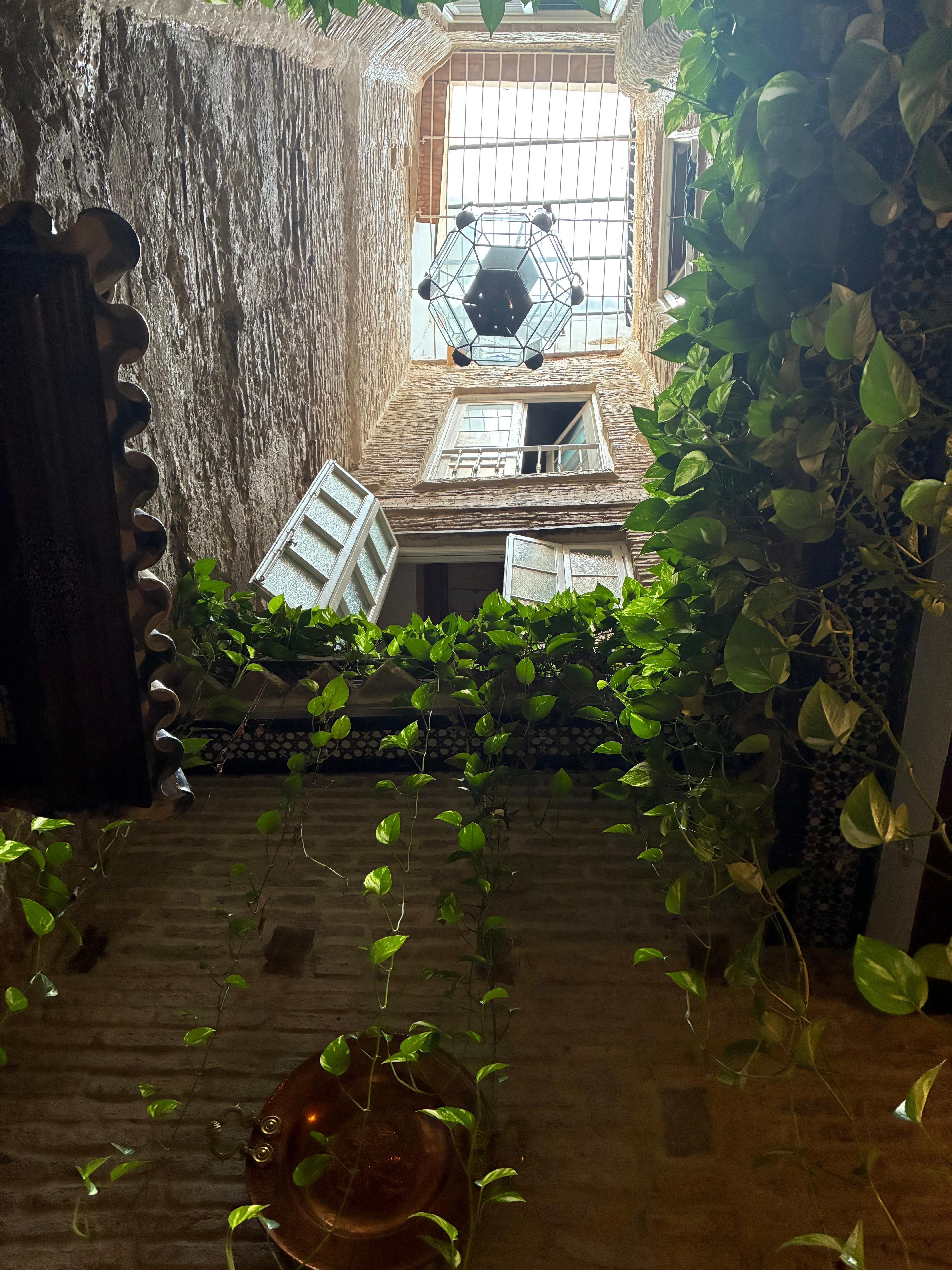 Looking up from entrance hall