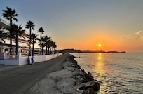Hotel at sunset