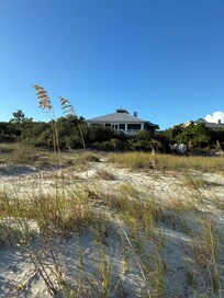 From the beach looking back at the house (north)