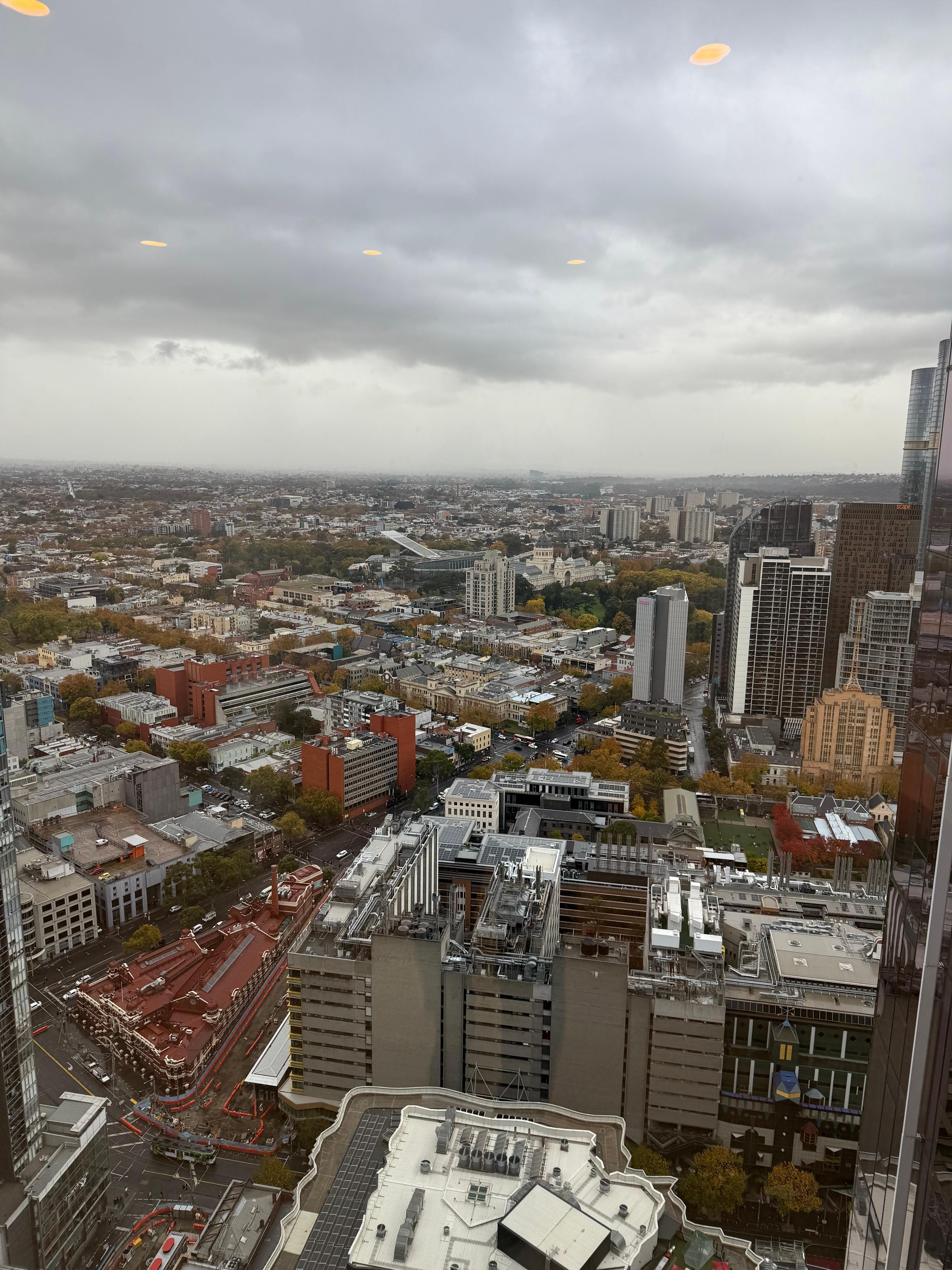 Views from the bathroom on level 55