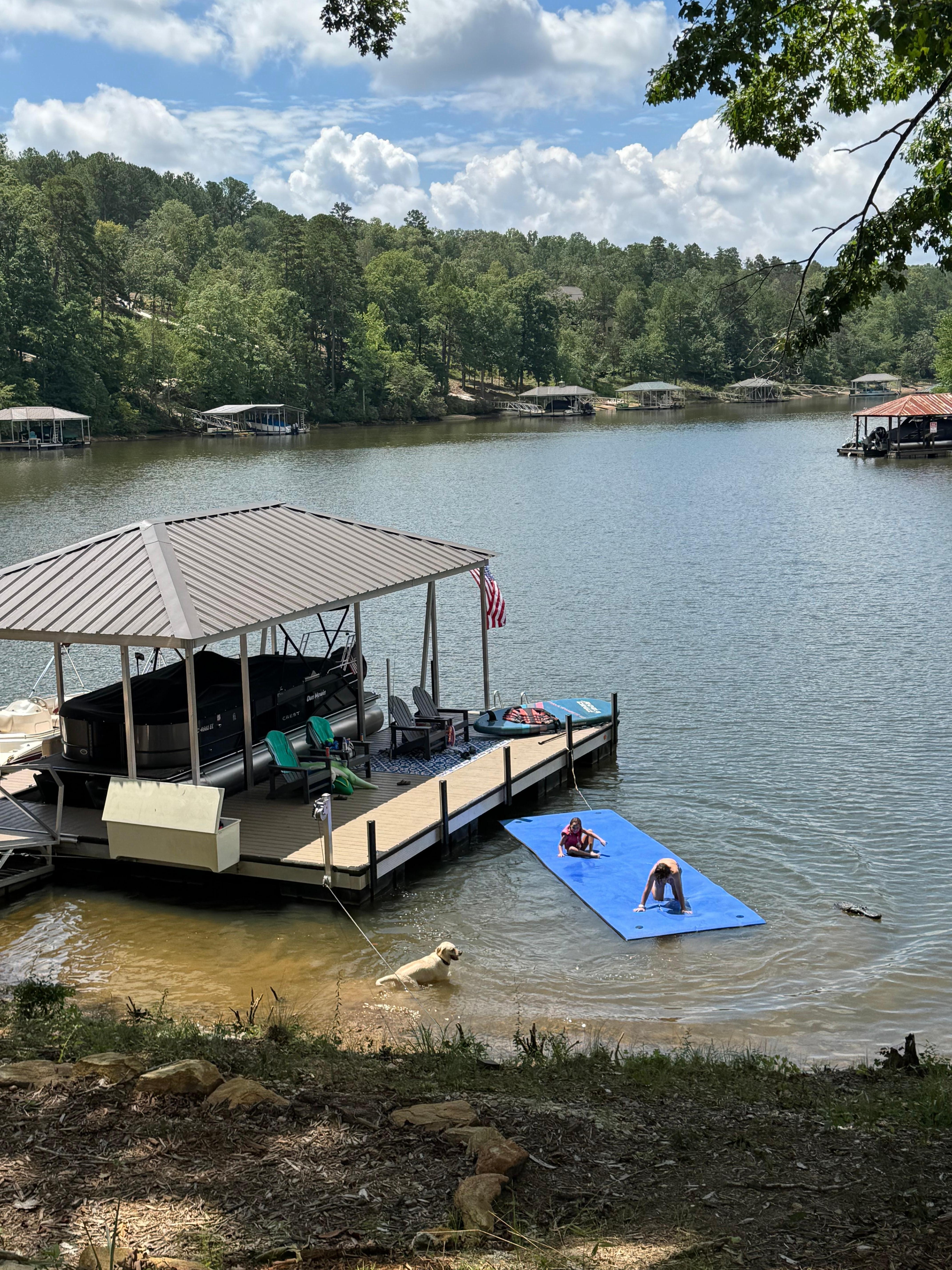 Even Charley got in on the lake fun!