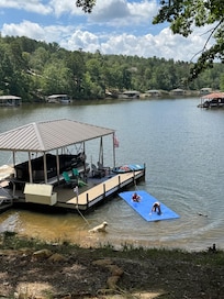 Even Charley got in on the lake fun!
