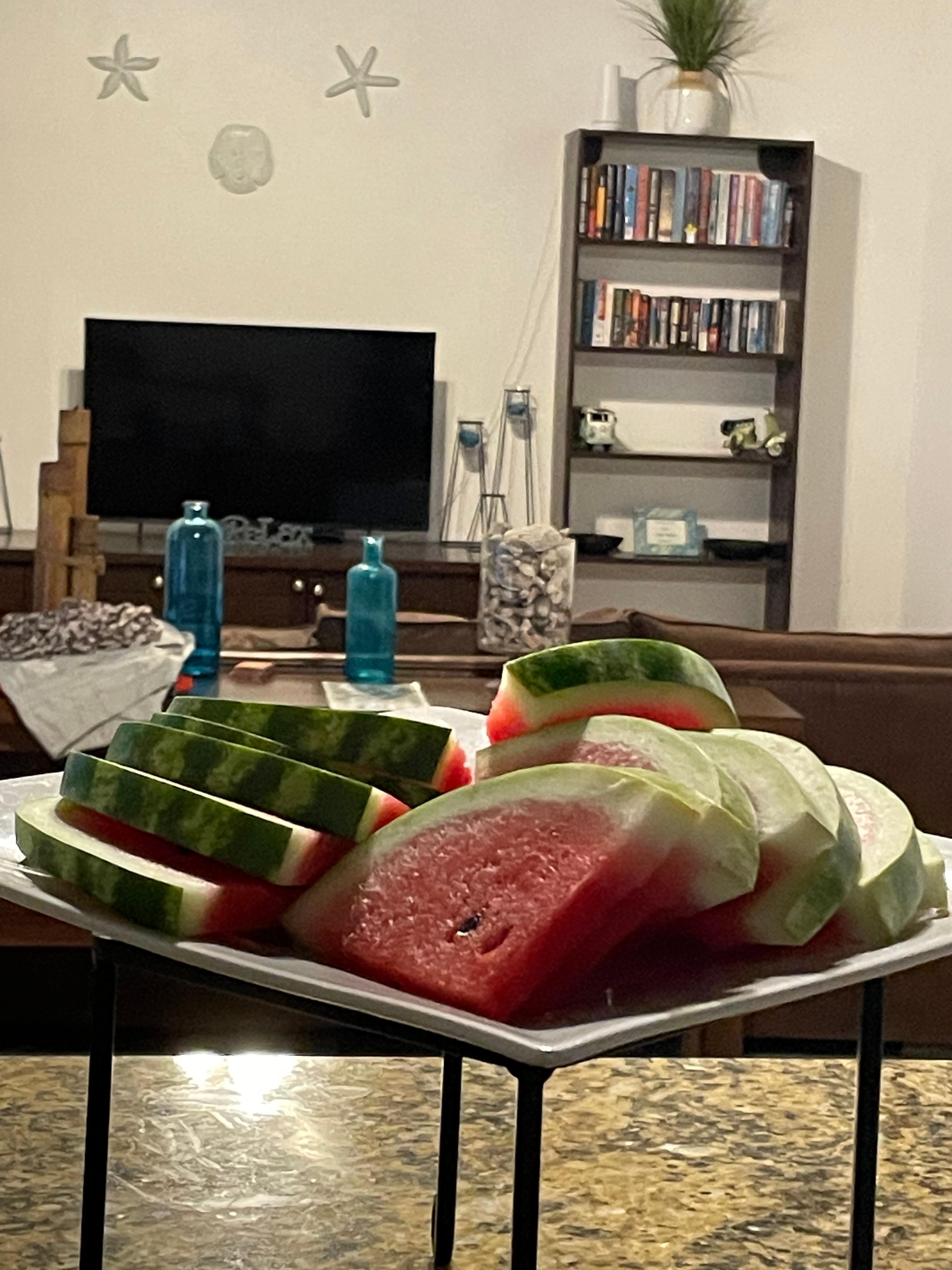 Groceries delivered allowing us to prepare breakfast the first morning.