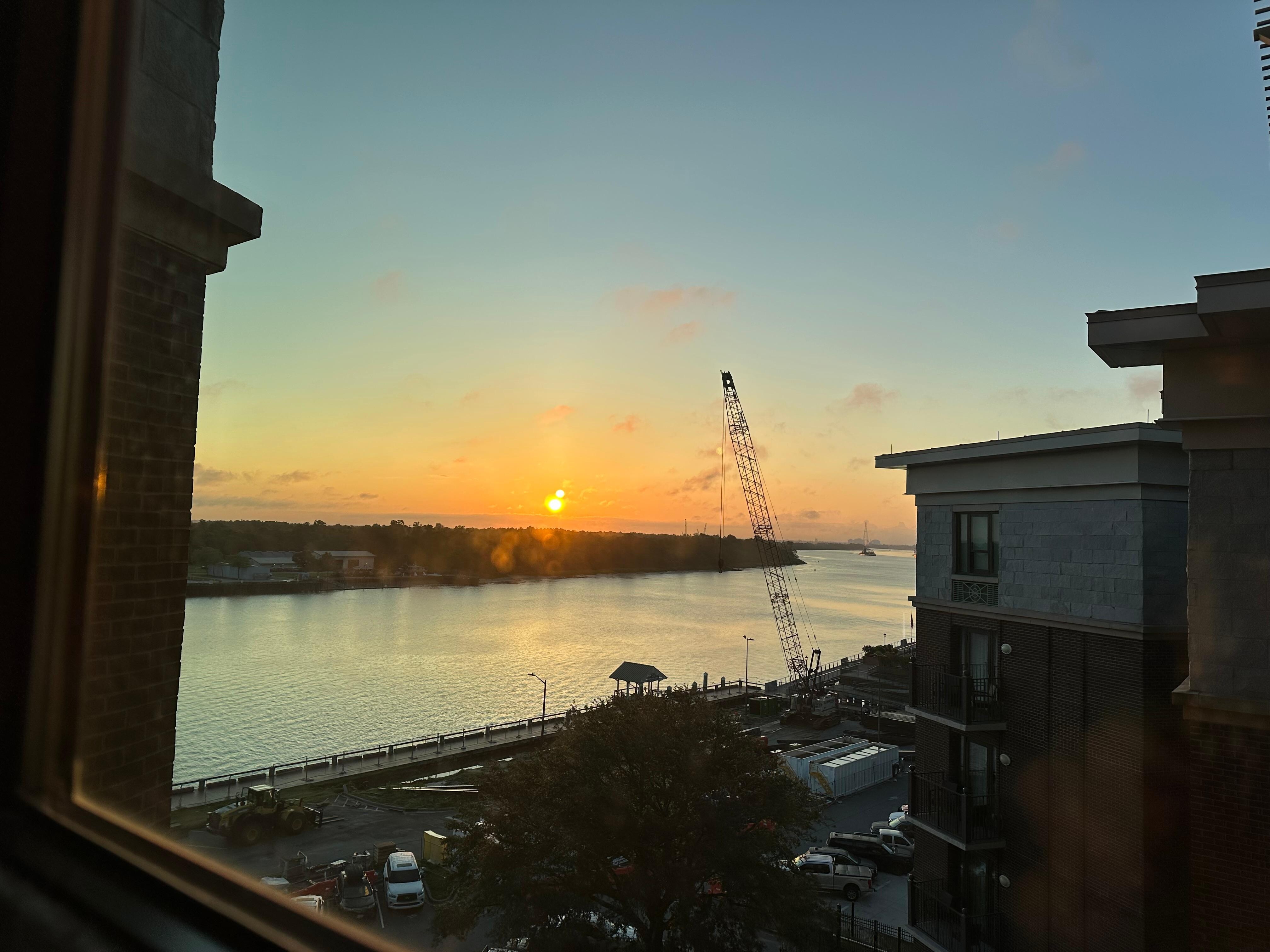 View from the window of room 710. 