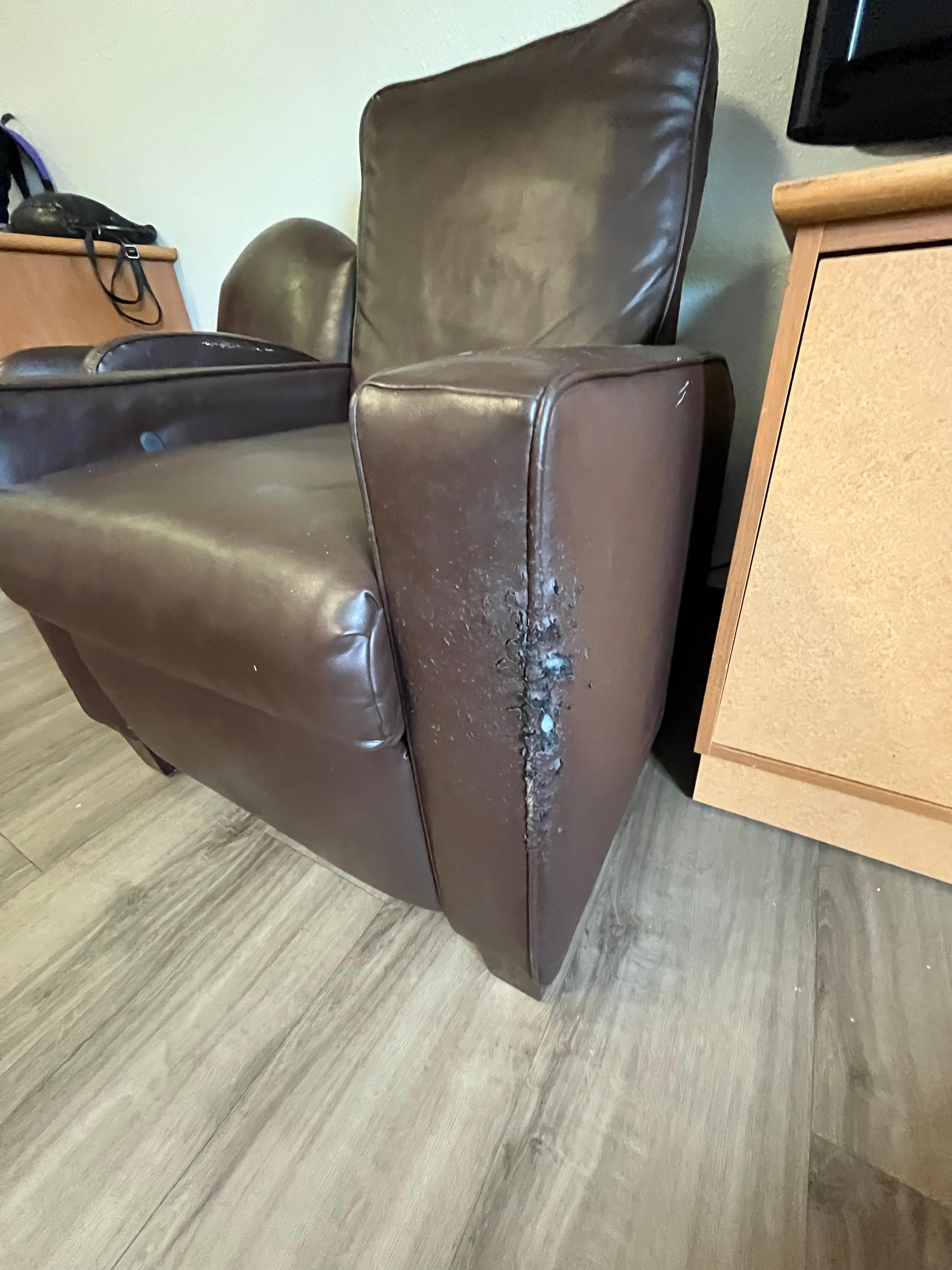 Torn up chair