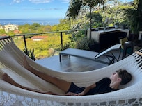 Ashton taking a nap in the hammock