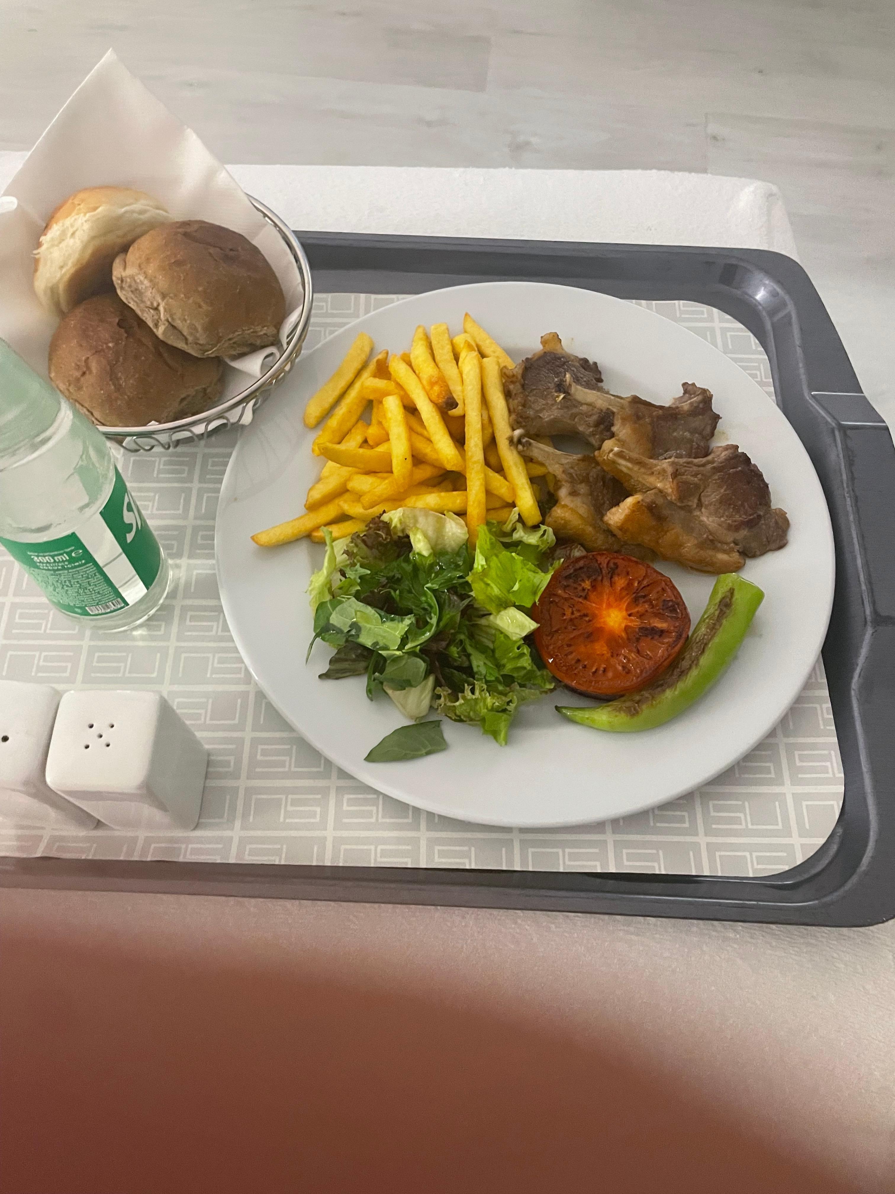 Room service. Amazing chops 