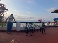 Looking out over the Bay from the roof garden