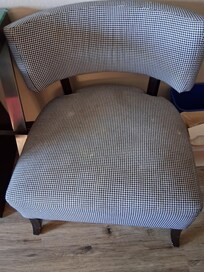 Stained chair in room