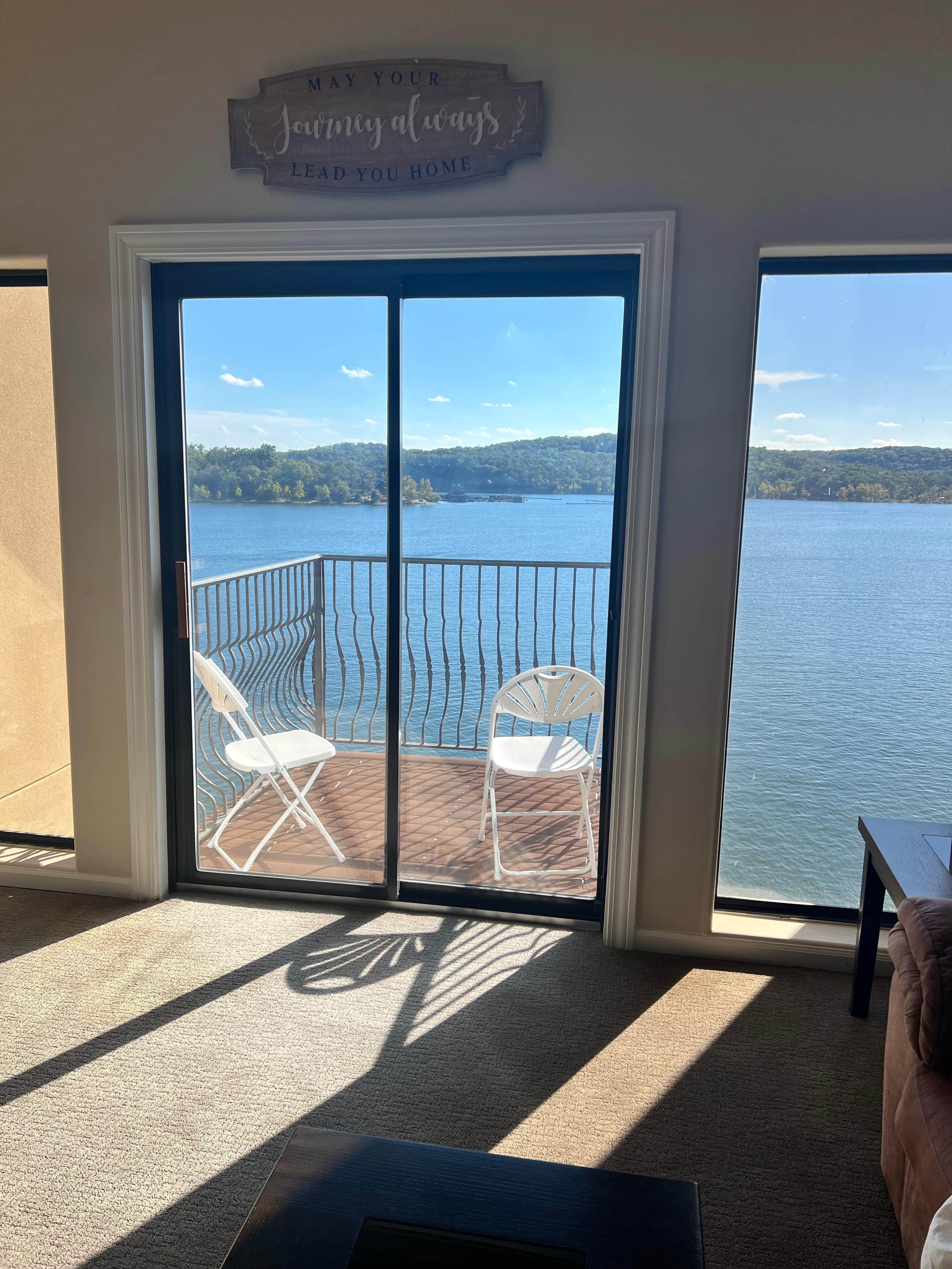 View from living room. 