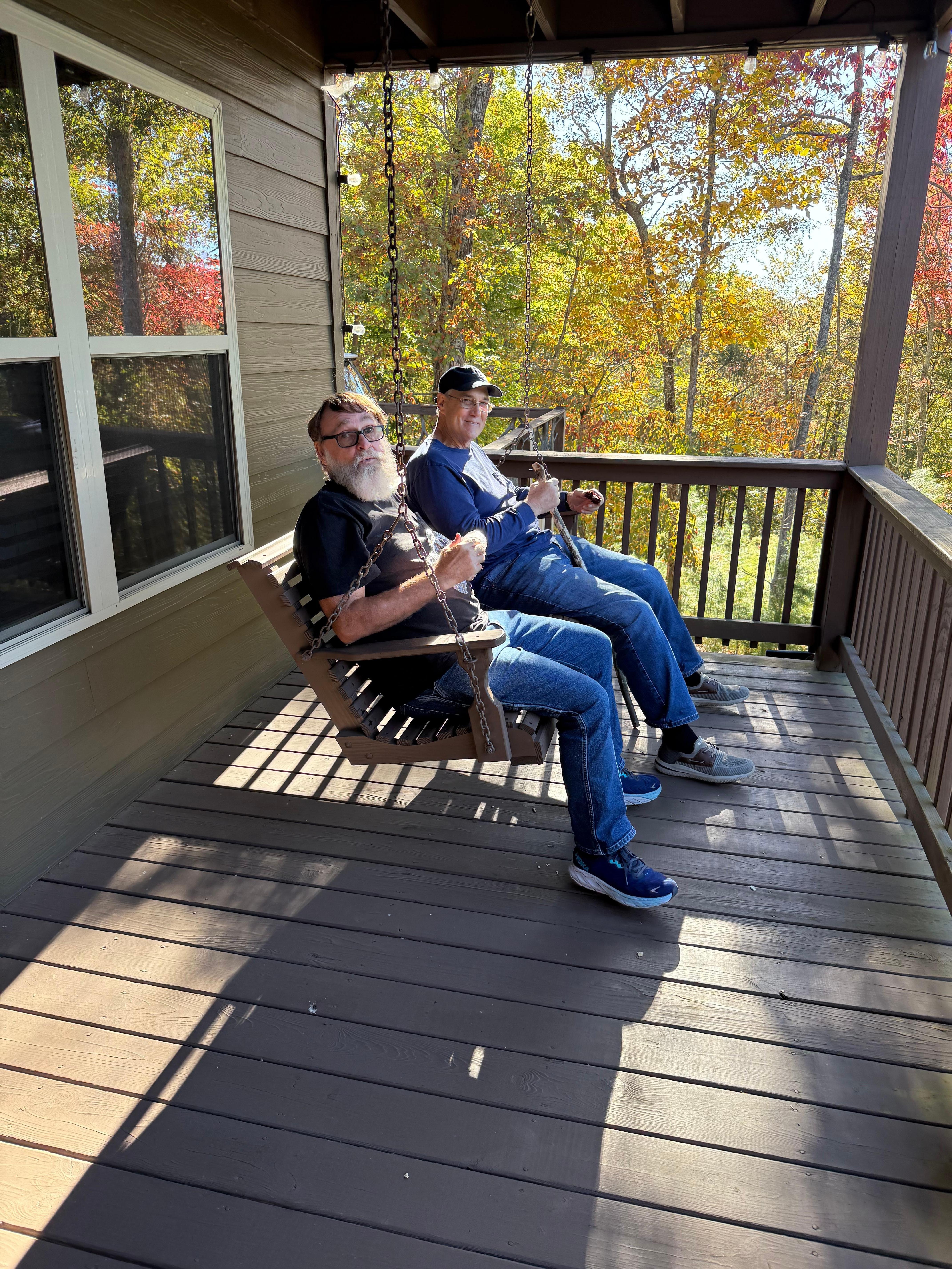 A favorite for many, the back porch swing