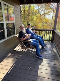 A favorite for many, the back porch swing